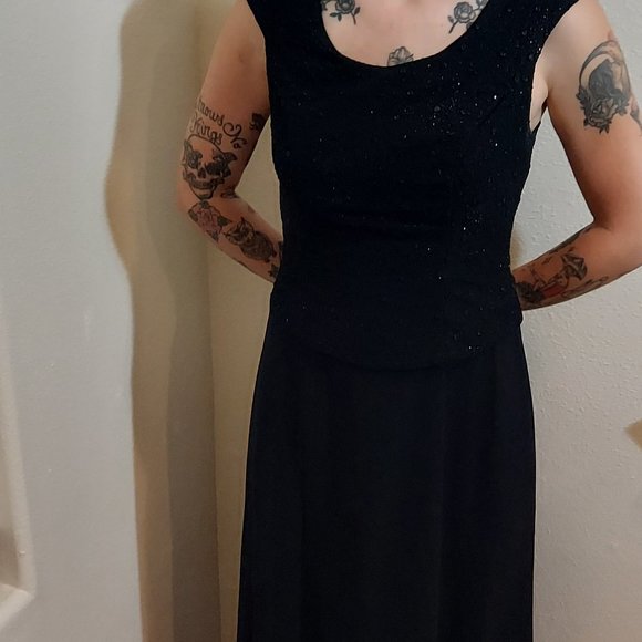 Vintage Poly USA, Made in USA, Layered Formal Dress Size M - Picture 1 of 11